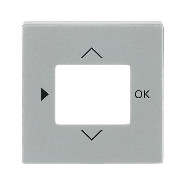 Busch-Jaeger Zentralscheibe alu/sil f.Timer-Bedienelem. 6435-83